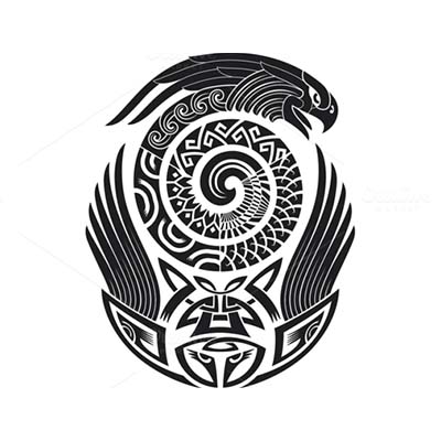 Maori snake designs Fake Temporary Water Transfer Tattoo Stickers NO.10420
